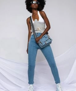 MARGOT LACE UP SKINNY JEANS -FINESSE-shop margot lace up skinny jeans medium blue denim 6