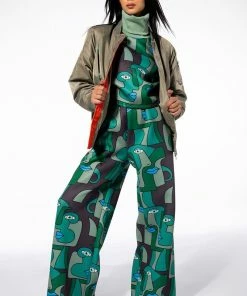 MEDUSA WIDE LEG SCUBA SWEATPANTS -FINESSE-shop medusa wide leg scuba sweatpants green multi 3 3