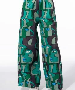 MEDUSA WIDE LEG SCUBA SWEATPANTS -FINESSE-shop medusa wide leg scuba sweatpants green multi 4 4