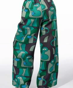 MEDUSA WIDE LEG SCUBA SWEATPANTS -FINESSE-shop medusa wide leg scuba sweatpants green multi 6 6