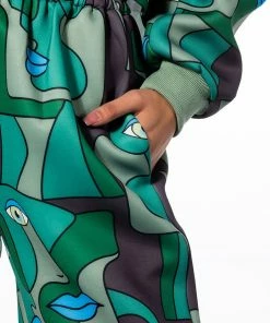 MEDUSA WIDE LEG SCUBA SWEATPANTS -FINESSE-shop medusa wide leg scuba sweatpants green multi 7 7