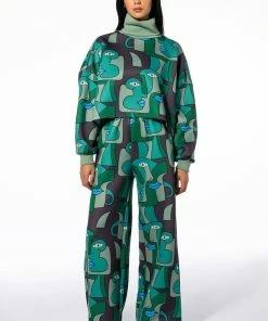 MEDUSA WIDE LEG SCUBA SWEATPANTS -FINESSE-shop medusa wide leg scuba sweatpants green multi 8 8