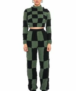 MET YOU IN SAN FRANCISCO COLORBLOCK PUFF WIDE LEG PANT -FINESSE-shop met you in san francisco colorblock puff wide leg pant olive 3 3