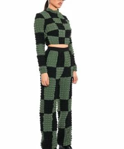MET YOU IN SAN FRANCISCO COLORBLOCK PUFF WIDE LEG PANT -FINESSE-shop met you in san francisco colorblock puff wide leg pant olive 4 4