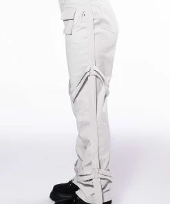 MIA CARGO PANT WITH TIES -FINESSE-shop mia cargo pant with ties light grey 6 6