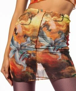 Alternative view of MIND YOURS MESH MINI SKIRT