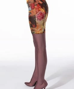 MIND YOURS MESH MINI SKIRT -FINESSE-shop mind yours mesh mini skirt orange multi 7 7