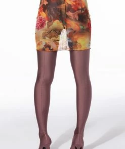 MIND YOURS MESH MINI SKIRT -FINESSE-shop mind yours mesh mini skirt orange multi 8 8