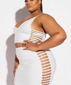 MISBEHAVED BANDAGE CUTOUT MINI SKIRT -FINESSE-shop misbehaved bandage cutout mini skirt white 6 6