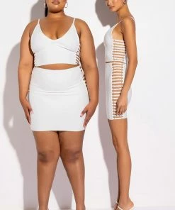 MISBEHAVED BANDAGE CUTOUT MINI SKIRT -FINESSE-shop misbehaved bandage cutout mini skirt white 7 7