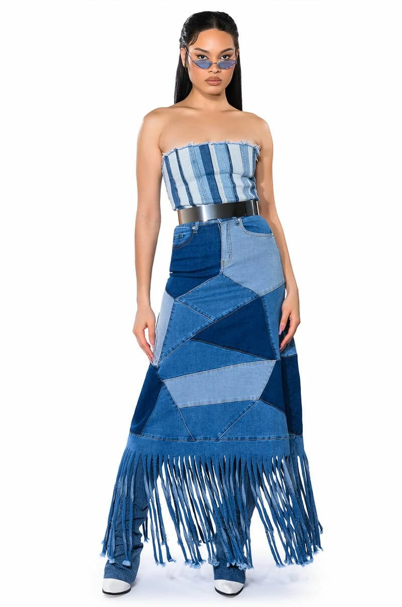 MIX 'N MATCH MAXI DENIM SKIRT 2 MIX 'N MATCH MAXI DENIM SKIRT - Image 2