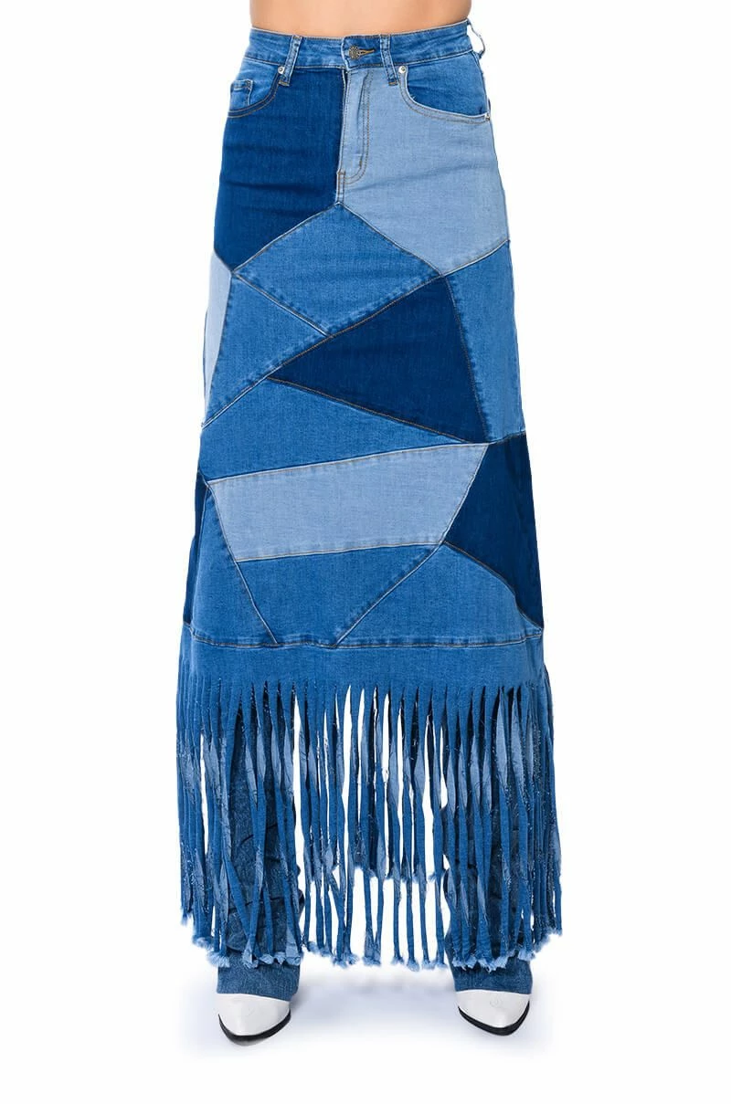 MIX 'N MATCH MAXI DENIM SKIRT 5 MIX 'N MATCH MAXI DENIM SKIRT - Image 5