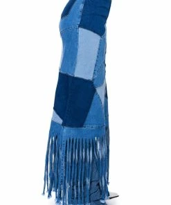 MIX 'N MATCH MAXI DENIM SKIRT 14 MIX 'N MATCH MAXI DENIM SKIRT -FINESSE-shop mix n match maxi denim skirt medium blue denim 6 6 c1