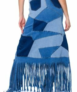 MIX 'N MATCH MAXI DENIM SKIRT 15 MIX 'N MATCH MAXI DENIM SKIRT -FINESSE-shop mix n match maxi denim skirt medium blue denim 7 7 c1