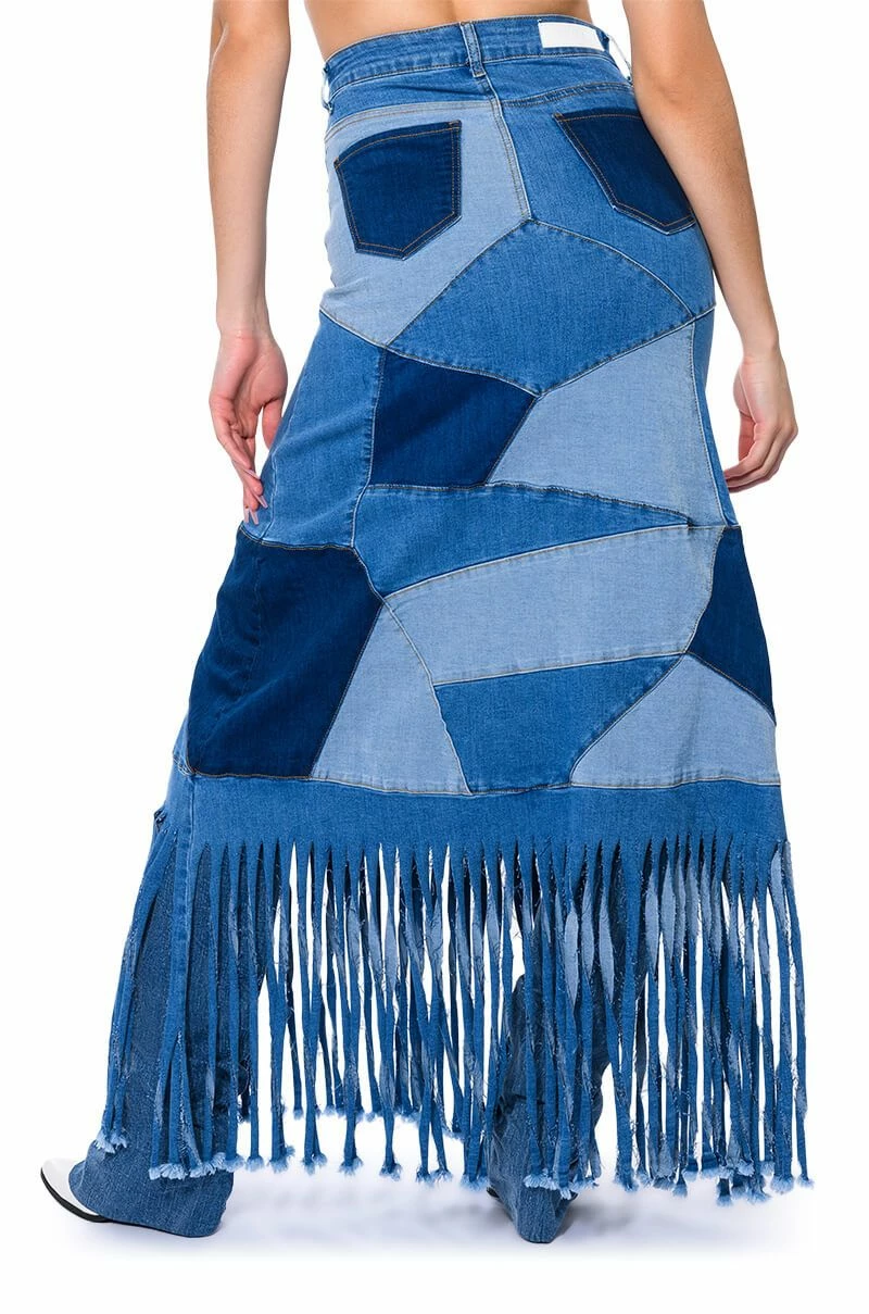 MIX 'N MATCH MAXI DENIM SKIRT 7 MIX 'N MATCH MAXI DENIM SKIRT - Image 7