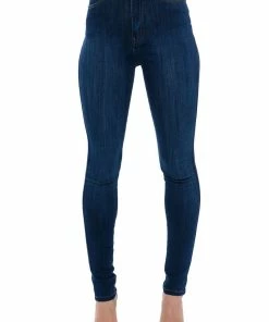 MODEL CALL HIGH RISE STRETCHY SKINNY JEANS -FINESSE-shop model call high rise stretchy skinny jeans dark blue 5 5