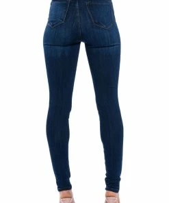 MODEL CALL HIGH RISE STRETCHY SKINNY JEANS -FINESSE-shop model call high rise stretchy skinny jeans dark blue 7 7