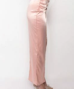 MODERN MUSE HIGH SLIT SATIN MAXI SKIRT -FINESSE-shop modern muse high slit satin maxi skirt blush 5 5