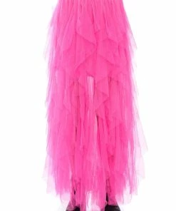 MODERN ROYALTY LAYERED MESH MAXI SKIRT -FINESSE-shop modern royalty layered mesh maxi skirt pink 4 4