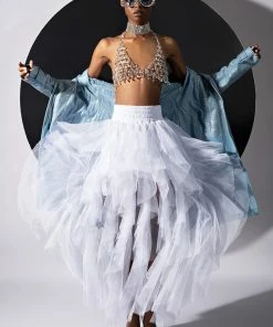 MODERN ROYALTY LAYERED MESH MAXI SKIRT 21 MODERN ROYALTY LAYERED MESH MAXI SKIRT -FINESSE-shop modern royalty layered mesh maxi skirt white 4 4 c1