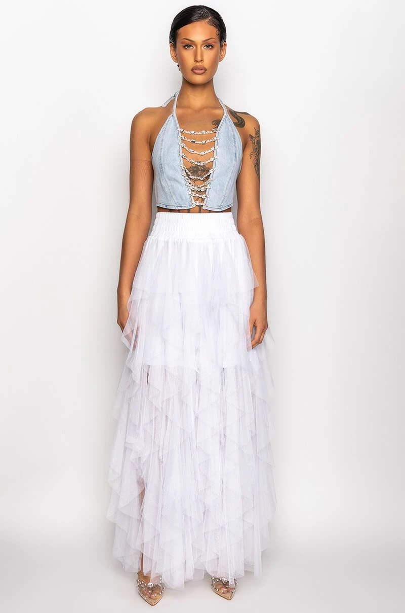 MODERN ROYALTY LAYERED MESH MAXI SKIRT 7 MODERN ROYALTY LAYERED MESH MAXI SKIRT - Image 7