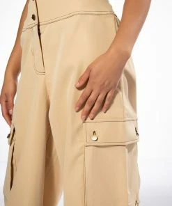 MONEY WIDE LEG CARGO PANTS 14 MONEY WIDE LEG CARGO PANTS -FINESSE-shop money wide leg cargo pants beige 7 7