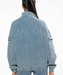 MONTE COZY POCKET DETAIL HALF ZIP SWEATSHIRT -FINESSE-shop monte cozy pocket detail half zip sweatshirt light blue 6 6