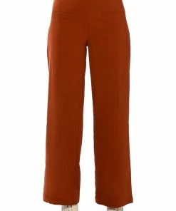 MOST LIKELY TO DREAM BIG HIGH WAISTED PANTS -FINESSE-shop most likely to dream big high waisted pants rust 5 5