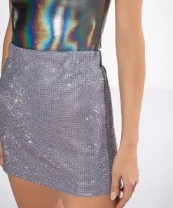 MOVE ALL NIGHT RHINESTONE MINI SKIRT -FINESSE-shop move all night rhinestone mini skirt silver 8 8 c1 c1 c1 c1 c1