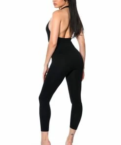 MY EVERYDAY HALTER JUMPSUIT -FINESSE-shop my everyday halter jumpsuit black 5 5