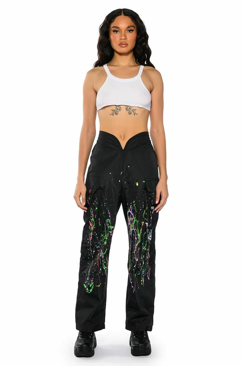 MY TIME PAINTED WIDE LEG PANTS 4 MY TIME PAINTED WIDE LEG PANTS - Image 4