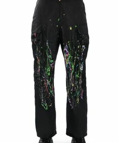 MY TIME PAINTED WIDE LEG PANTS 13 MY TIME PAINTED WIDE LEG PANTS -FINESSE-shop my time painted wide leg pants black multi 6 6