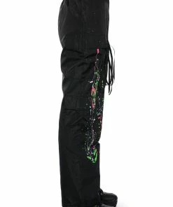 MY TIME PAINTED WIDE LEG PANTS 15 MY TIME PAINTED WIDE LEG PANTS -FINESSE-shop my time painted wide leg pants black multi 7 7 c1