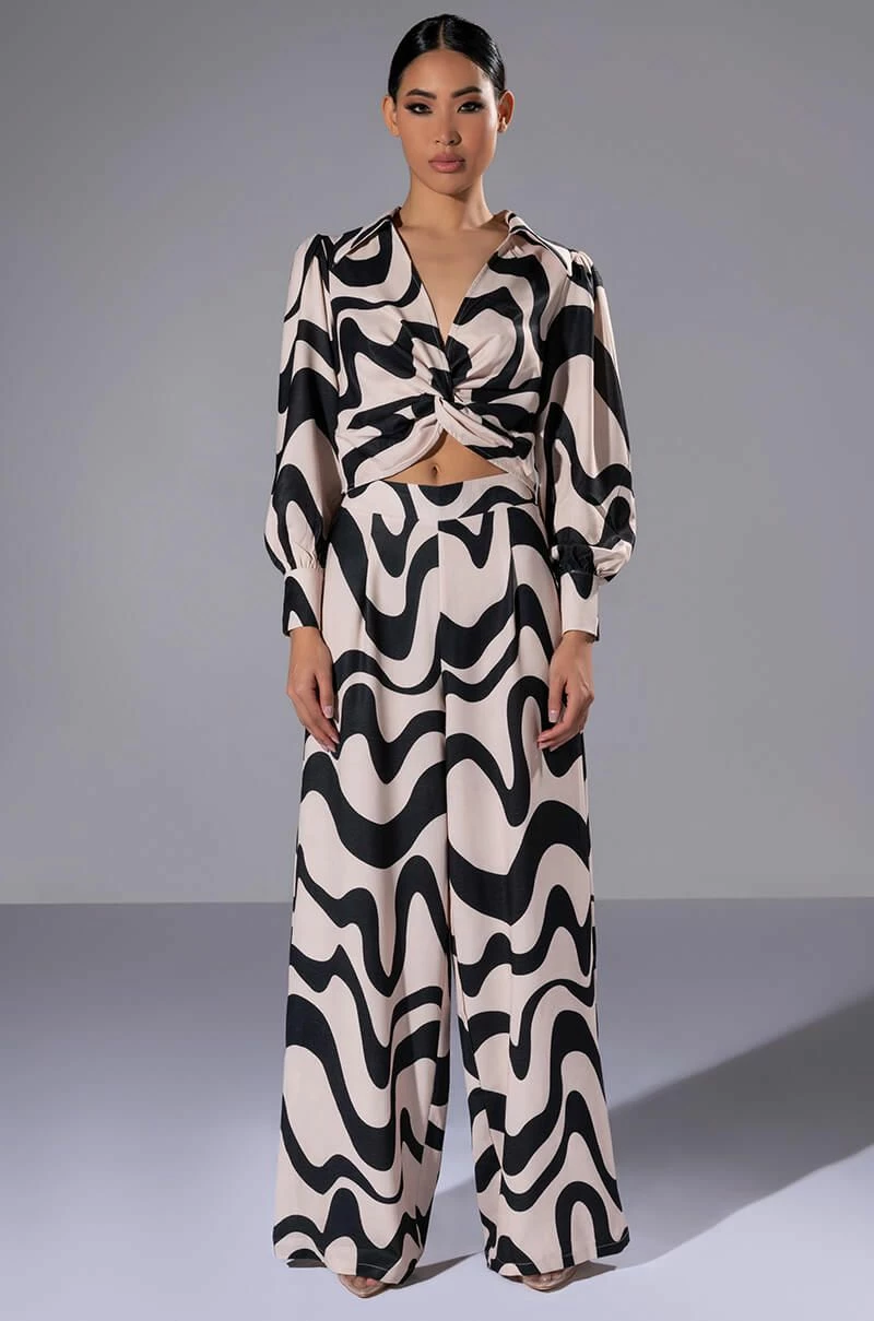 MYSTICAL WAYS WAVY PALAZZO PANT 2 MYSTICAL WAYS WAVY PALAZZO PANT - Image 2