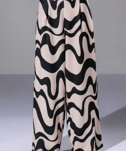 MYSTICAL WAYS WAVY PALAZZO PANT 10 MYSTICAL WAYS WAVY PALAZZO PANT -FINESSE-shop mystical ways wavy palazzo pant black white 4 4