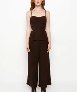 NBD CROPPED BUSTIER TANK -FINESSE-shop nbd cropped bustier tank brown 7 7