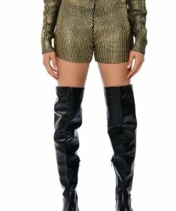 NEBULA COATED METALLIC KNIT SHORT