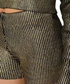 NEBULA COATED METALLIC KNIT SHORT -FINESSE-shop nebula coated metallic knit short multi 8 8