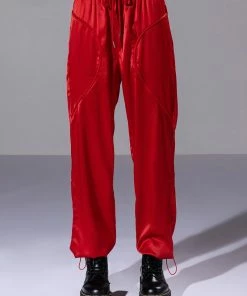 NEVER BORING SATIN DRAWSTRING JOGGER 10 NEVER BORING SATIN DRAWSTRING JOGGER -FINESSE-shop never boring satin drawstring jogger rust 4 4