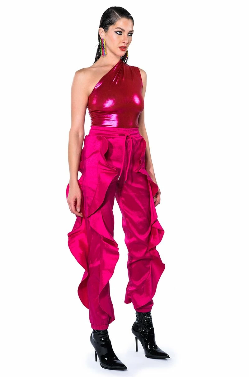 NEW ROMANTIC RUFFLE DETAILED JOGGER IN PINK 14 NEW ROMANTIC RUFFLE DETAILED JOGGER IN PINK - Image 14