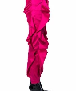 NEW ROMANTIC RUFFLE DETAILED JOGGER IN PINK 23 NEW ROMANTIC RUFFLE DETAILED JOGGER IN PINK -FINESSE-shop new romantic ruffle detailed jogger in pink pink 12 12