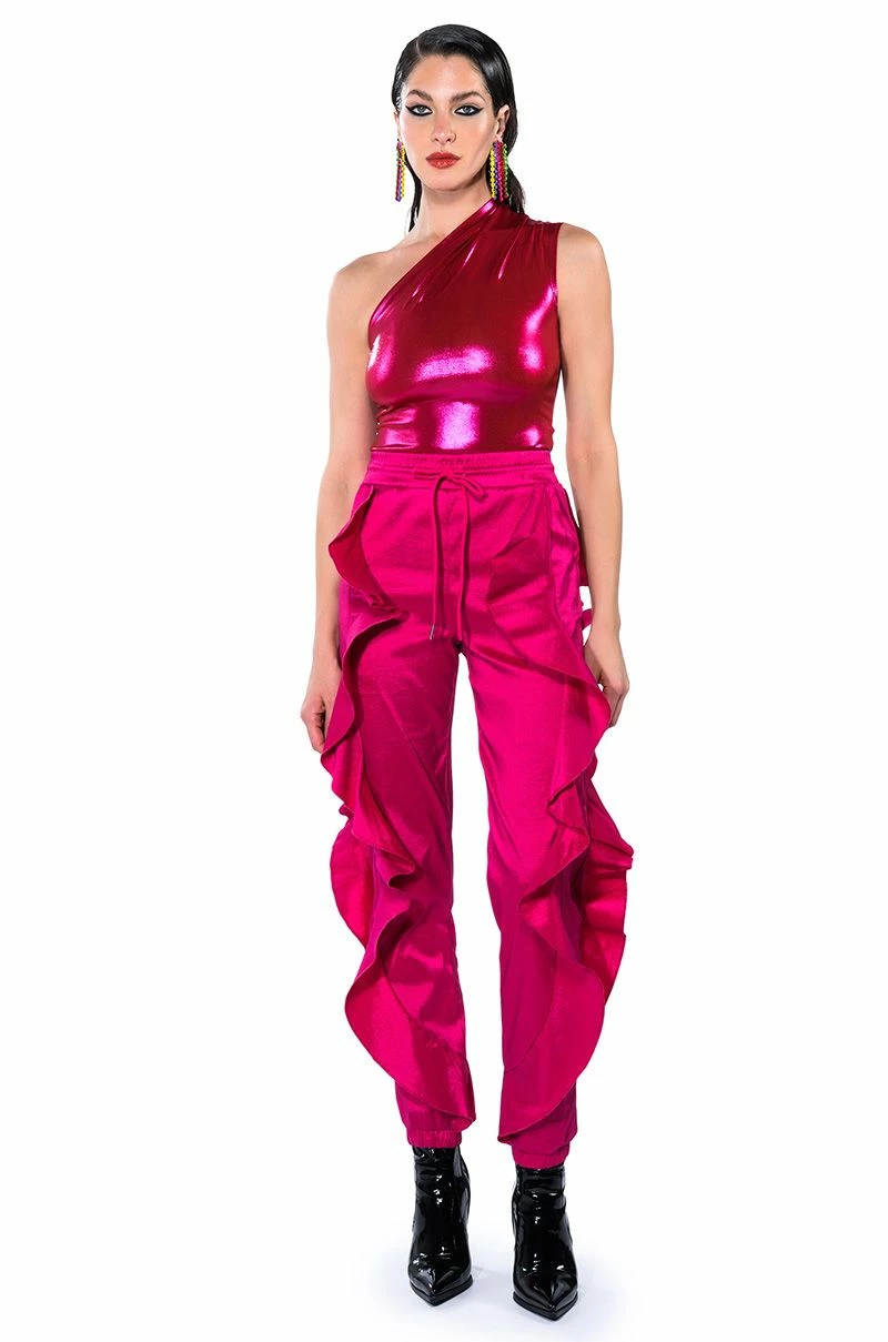 NEW ROMANTIC RUFFLE DETAILED JOGGER IN PINK 13 NEW ROMANTIC RUFFLE DETAILED JOGGER IN PINK - Image 13