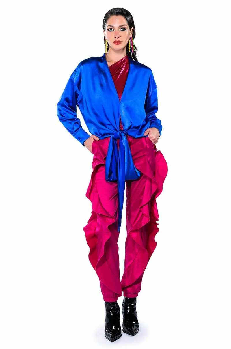 NEW ROMANTIC RUFFLE DETAILED JOGGER IN PINK 8 NEW ROMANTIC RUFFLE DETAILED JOGGER IN PINK - Image 8