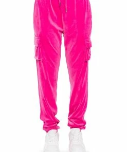 NEW RULES VELVET CARGO JOGGER -FINESSE-shop new rules velvet cargo jogger pink 7 7