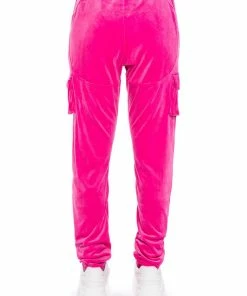 NEW RULES VELVET CARGO JOGGER -FINESSE-shop new rules velvet cargo jogger pink 9 9