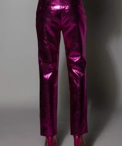 NEW VIBRATION METALLIC TROUSER -FINESSE-shop new vibration metallic trouser fuchsia 7 7
