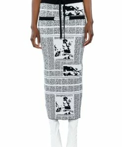 NEWSWORTHY KNIT MAXI SKIRT -FINESSE-shop newsworthy knit maxi skirt black multi 4 4