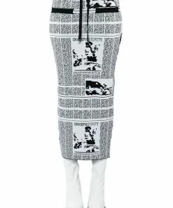 NEWSWORTHY KNIT MAXI SKIRT -FINESSE-shop newsworthy knit maxi skirt black multi 8 8