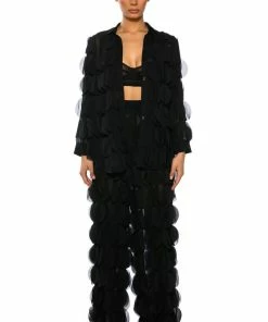 NEXT TIME TEXTURED WIDE LEG PANT -FINESSE-shop next time textured wide leg pant black 3 3