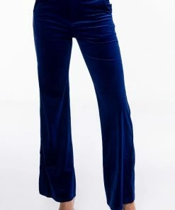 NIGHT MOVES VELVET WIDE LEG TROUSER -FINESSE-shop night moves velvet wide leg trouser royal blue 5 5